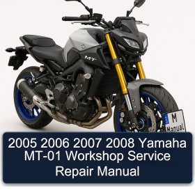 2005 2006 2007 2008 Yamaha MT-01 Workshop Service Repair Manual