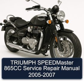 TRIUMPH SPEEDMaster 865CC Service Repair Manual 2005-2007