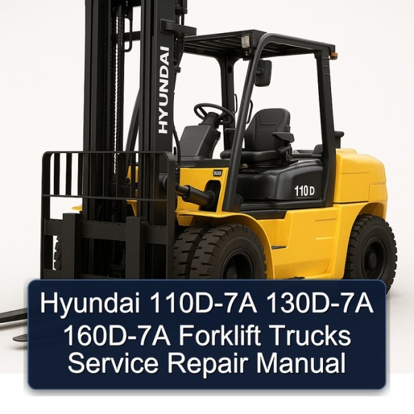 Hyundai 110D-7A 130D-7A 160D-7A Forklift Trucks Service Repair Manual