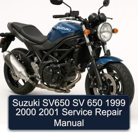 Suzuki SV650 SV 650 1999 2000 2001 Service Repair Manual