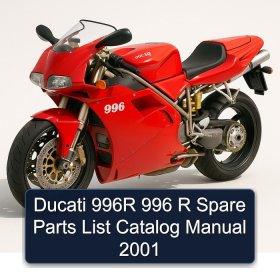 Ducati 996R 996 R Spare Parts List Catalog Manual 2001