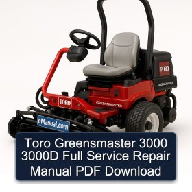 Toro Greensmaster 3000 3000D Full Service Repair Manual PDF Download
