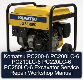 Komatsu PC200-6 PC200LC-6 PC210LC-6 PC220LC-6 PC250LC-6 Excavator Service Repair Workshop Manual