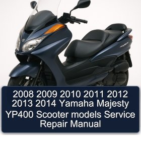 2008 2009 2010 2011 2012 2013 2014 Yamaha Majesty YP400 Scooter models Service Repair Manual