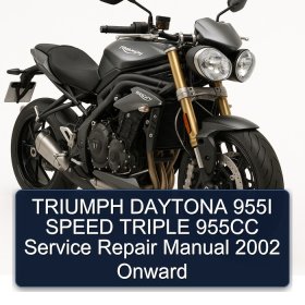 TRIUMPH DAYTONA 955I SPEED TRIPLE 955CC Service Repair Manual 2002 Onward
