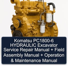 Komatsu PC1800-6 HYDRAULIC Excavator Service Repair Manual + Field Assembly Manual + Operation & Maintenance Manual