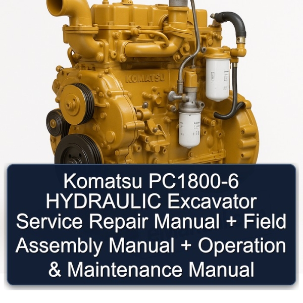 Komatsu PC1800-6 HYDRAULIC Excavator Service Repair Manual + Field Assembly Manual + Operation & Maintenance Manual