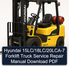 Hyundai 15LC/18LC/20LCA-7 Forklift Truck Service Repair Manual Download PDF