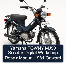 Yamaha TOWNY MJ50 Scooter Digital Workshop Repair Manual 1981 Onward