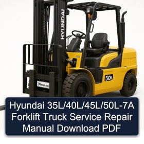 Hyundai 35L/40L/45L/50L-7A Forklift Truck Service Repair Manual Download PDF