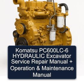 Komatsu PC600LC-6 HYDRAULIC Excavator Service Repair Manual + Operation & Maintenance Manual