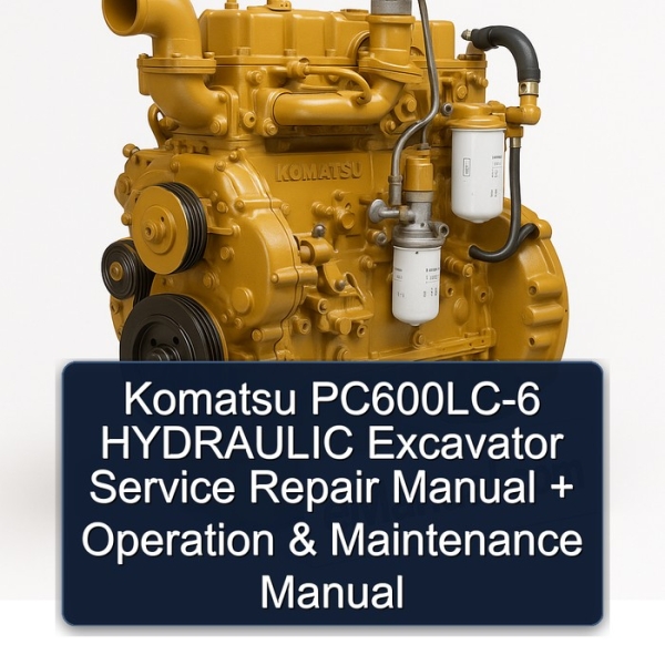 Komatsu PC600LC-6 HYDRAULIC Excavator Service Repair Manual + Operation & Maintenance Manual