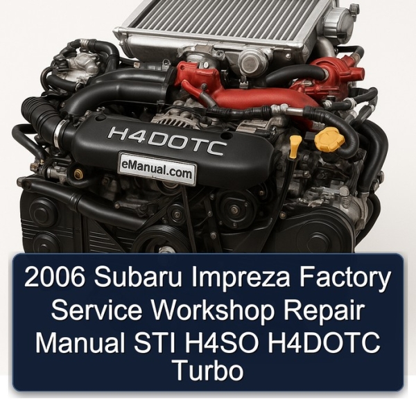 2006 Subaru Impreza Factory Service Workshop Repair Manual STI H4SO H4DOTC Turbo