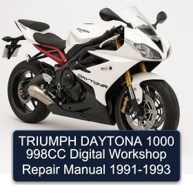 TRIUMPH DAYTONA 1000 998CC Digital Workshop Repair Manual 1991-1993