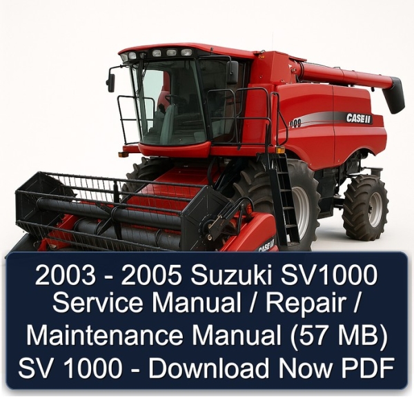 2003 - 2005 Suzuki SV1000 Service Manual / Repair / Maintenance Manual (57 MB) SV 1000 - Download Now PDF