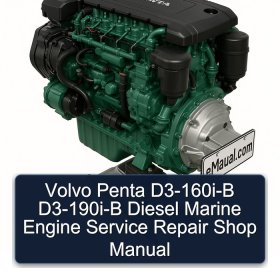 Volvo Penta D3-160i-B D3-190i-B Diesel Marine Engine Service Repair Shop Manual