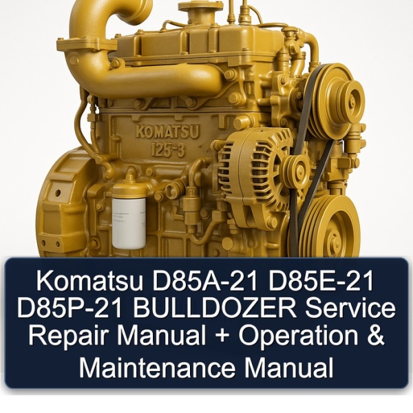 Komatsu D85A-21 D85E-21 D85P-21 BULLDOZER Service Repair Manual + Operation & Maintenance Manual