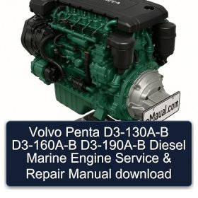 Volvo Penta D3-130A-B D3-160A-B D3-190A-B Diesel Marine Engine Service & Repair Manual download