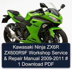 Kawasaki Ninja ZX6R ZX600R9F Workshop Service & Repair Manual 2009-2011 # 1 Download PDF