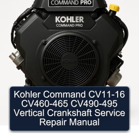 Kohler Command CV11-16 CV460-465 CV490-495 Vertical Crankshaft Manual de servicio y reparación