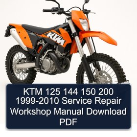 KTM 125 144 150 200 1999-2010 Service Repair Workshop Manual Download PDF