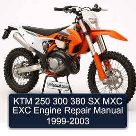 KTM 250 300 380 SX MXC EXC Engine Repair Manual 1999-2003