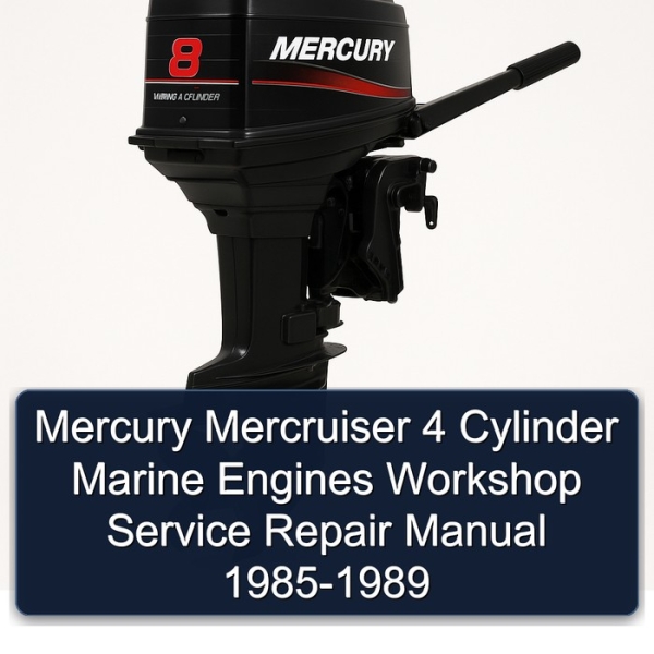 Mercury Mercruiser 4 Cylinder Marine Engines Workshop Service Repair Manual 1985-1989