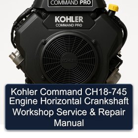 Kohler Command CH18-745 Engine Horizontal Crankshaft Workshop Service & Repair Manual
