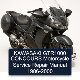 KAWASAKI GTR1000 CONCOURS Motorcycle Service Repair Manual 1986-2000