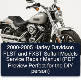 2000-2005 Harley Davidson FLST and FXST Softail Models Service Repair Manual (PDF Preview Perfect for the DIY person)