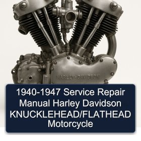 1940-1947 Service Repair Manual Harley Davidson KNUCKLEHEAD/FLATHEAD Motorcycle