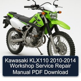 Kawasaki KLX110 2010-2014 Workshop Service Repair Manual PDF Download