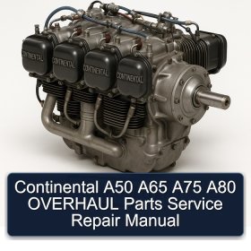 Continental A50 A65 A75 A80 OVERHAUL Parts Service Repair Manual
