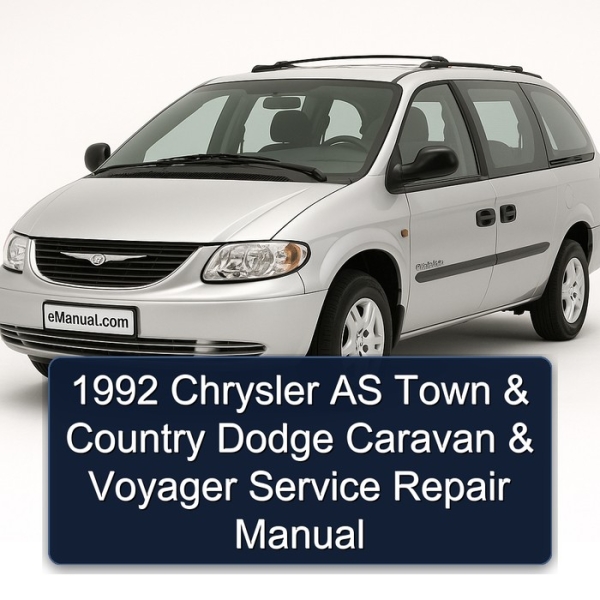 1992 Chrysler AS Town & Country Dodge Caravan & Voyager Service Repair Manual