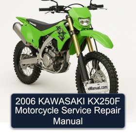 2006 KAWASAKI KX250F Motorcycle Service Repair Manual