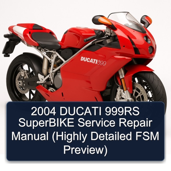 2004 DUCATI 999RS SuperBIKE Service Repair Manual (Highly Detailed FSM Preview)