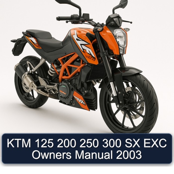 KTM 125 200 250 300 SX EXC Owners Manual 2003