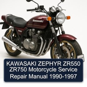 KAWASAKI ZEPHYR ZR550 ZR750 Motorcycle Service Repair Manual 1990-1997