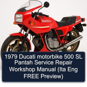 1979 Ducati motorbike 500 SL Pantah Service Repair Workshop Manual (Ita Eng FREE Preview)