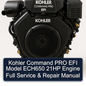 Kohler Command PRO EFI Model ECH650 21HP Engine Full Service & Repair Manual