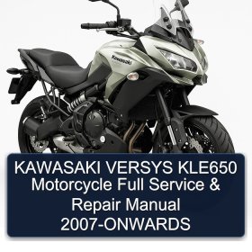 KAWASAKI VERSYS KLE650 Motorcycle Full Service & Repair Manual 2007-ONWARDS
