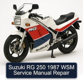 Suzuki RG 250 1987 WSM Service Manual Repair