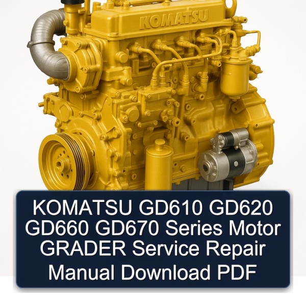 KOMATSU GD610 GD620 GD660 GD670 Series Motor GRADER Service Repair Manual Download PDF