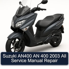 Suzuki AN400 AN 400 2003 All Service Manual Repair