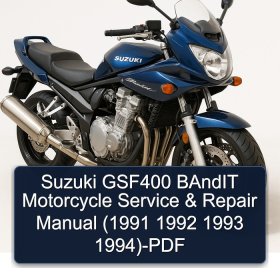 Suzuki GSF400 BAndIT Motorcycle Service & Repair Manual (1991 1992 1993 1994)-PDF