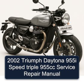 2002 Triumph Daytona 955i Speed triple 955cc Service Repair Manual