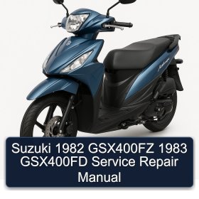 Suzuki 1982 GSX400FZ 1983 GSX400FD Service Repair Manual