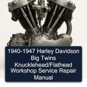 1940-1947 Harley Davidson Big Twins Knucklehead/Flathead Workshop Service Repair Manual