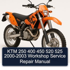 KTM 250 400 450 520 525 2000-2003 Workshop Service Repair Manual