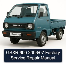 GSXR 600 2006/07 Factory Service Repair Manual